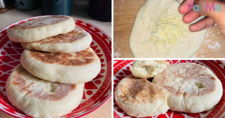 Buat Sendiri Roti Nan Cheese Gebu, Tak Sempat Buat Kuah, Dah Licin Anak Makan!