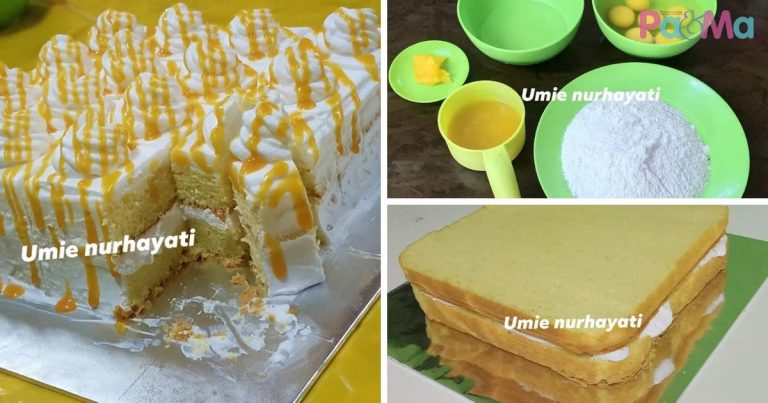 Kek Span Dengan Sos Butterscoutch Padu Ala-Ala Secret Recipe, Mudahnya!