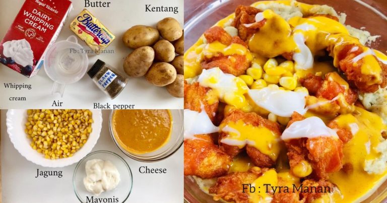 Mewah Rasa Cheese, Loaded Chicken Potato Ala KFC Sedap. Nak Buatnya Senang!