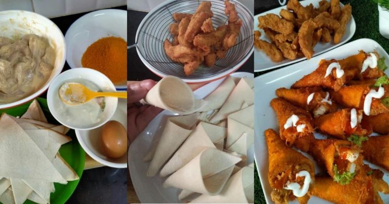 Roti Horns Mini Berinti Isi Ayam Celup Tepung. Resipi Ringkas & Gerenti Sedap! 
