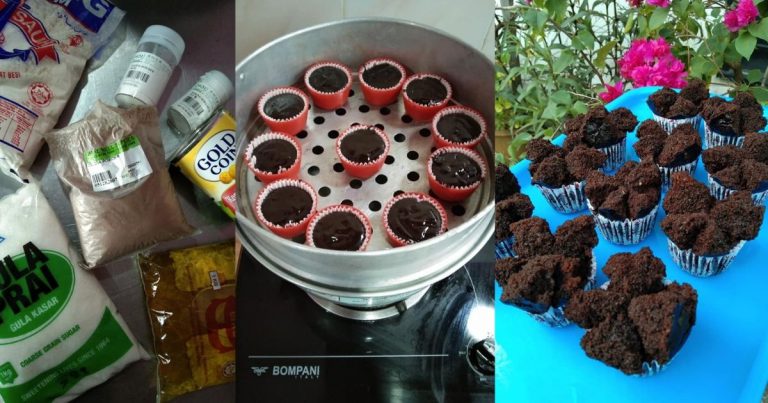 Apam Mekar Coklat Kukus. Kuih ‘Ekspres’ Paling Mudah Nak Buat!