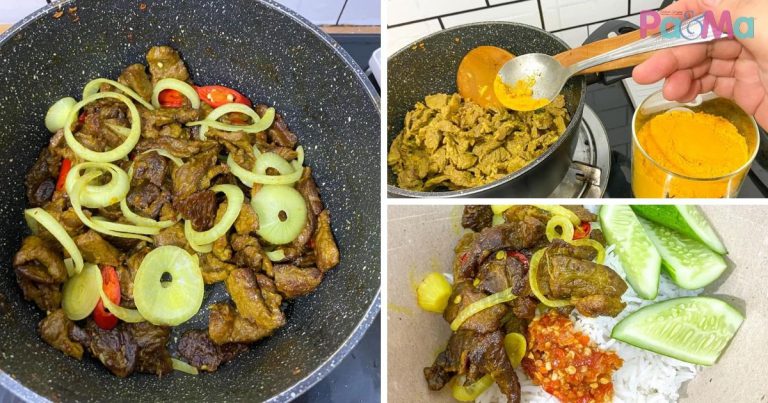 Resipi Daging Kunyit Simple Buat Suami, Siap Petua Bagi Cepat Empuk, Terbaik!