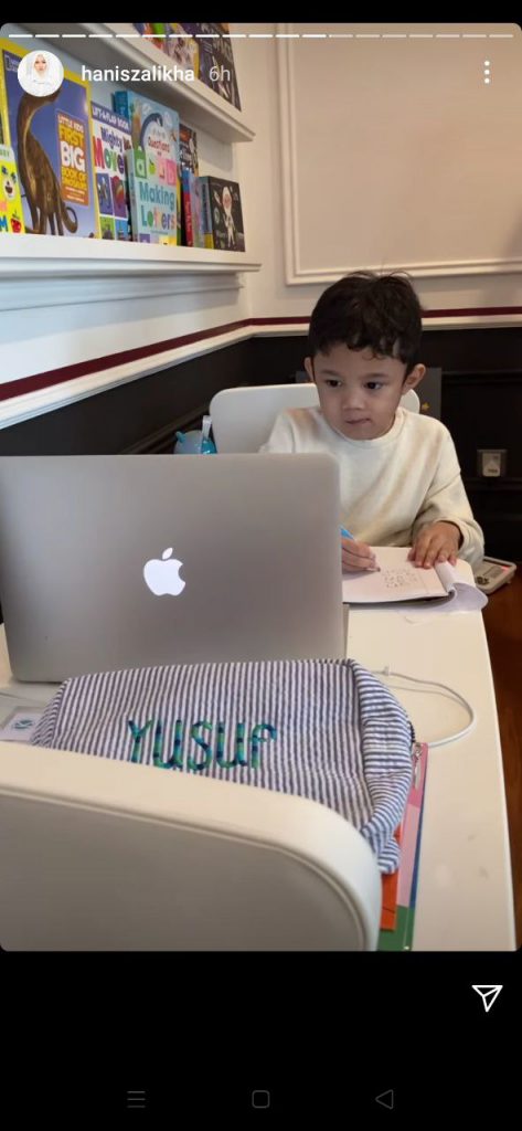 “Belajar Elok-Elok Ya Sayang,” Yusof Tekun & Teliti, Hanis Zalikha Kongsi Gelagat Yusof Belajar, Comelnya!