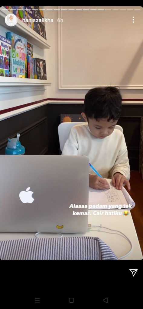 “Belajar Elok-Elok Ya Sayang,” Yusof Tekun & Teliti, Hanis Zalikha Kongsi Gelagat Yusof Belajar, Comelnya!