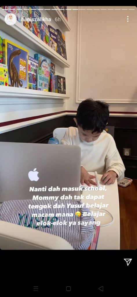 “Belajar Elok-Elok Ya Sayang,” Yusof Tekun & Teliti, Hanis Zalikha Kongsi Gelagat Yusof Belajar, Comelnya!