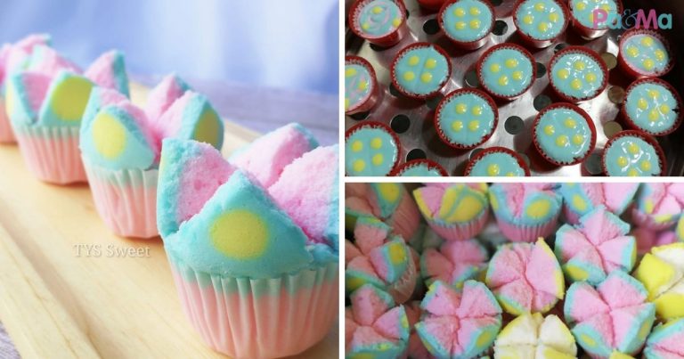 Apam Mekar Gebu Gebas, Resipi Simple & Sedap, Warna Pun Comel!
