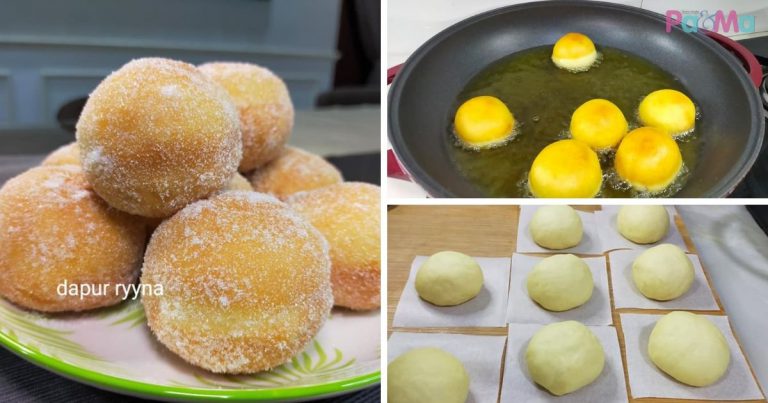 Resipi Donat Ball Mudah, Cukup Lembut & Gebu, Bulat-Bulat Comel, Senang Anak Makan!