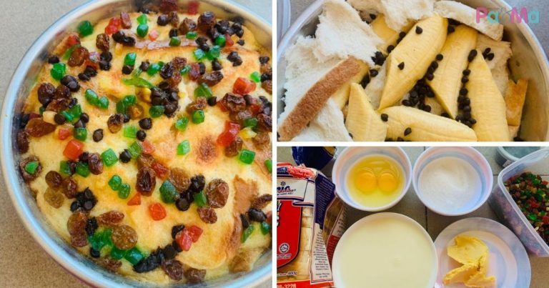 Puding Roti Pisang Bersos Kastard, Ekstra Kenyang, Laju Anak Makan!