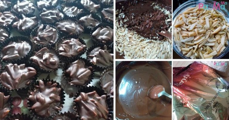 Resipi Chocolate Almond Cluster, Campur 2 Jenis Coklat, Rasa Lagi Padu!