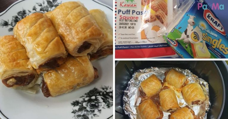 Resipi Puff Pastry Sosej Cheese Guna Air Fryer, Semudah ABC, Sedap!