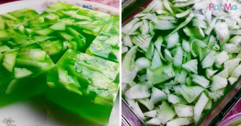 Resipi Puding Kelapa Pandan, Isi Lembut & Kenyal, Nikmatnya Makan Sejuk-Sejuk!