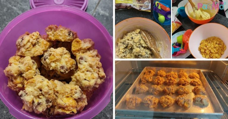 4 Bahan Superb Bergabung, Patutlah Biskut Cornflakes Crunchy Chocolate Chips Ni Sedap Kebabom!