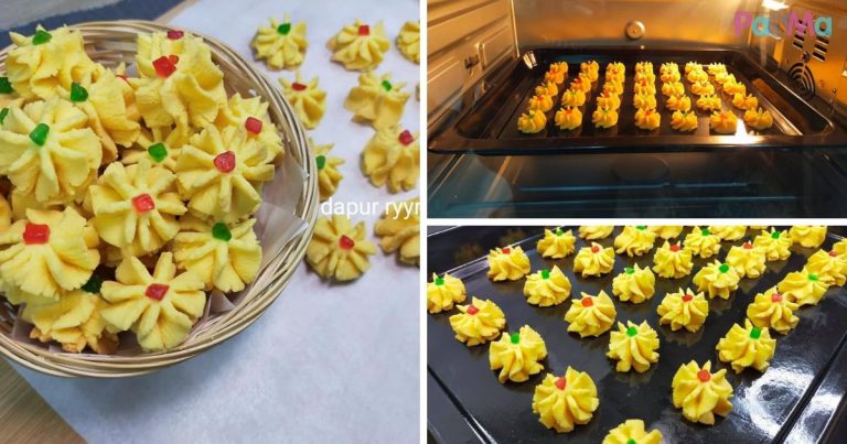 Resipi Biskut Semperit Klasik Paling Simple, Kacau Pakai Senduk Kayu Je, Cantik Warna Asli!