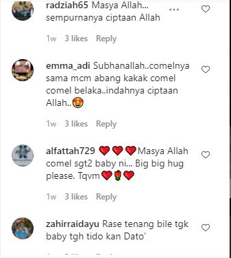 "Comelnya, Macam Muka Abang & Kakak" Wajah Redup & Tenang Anak Datuk Eizlan Yusof Dapat Pujian Ramai! 19 “Comelnya, Macam Muka Abang & Kakak” Wajah Redup & Tenang Anak Datuk Eizlan Yusof Dapat Pujian Ramai!
