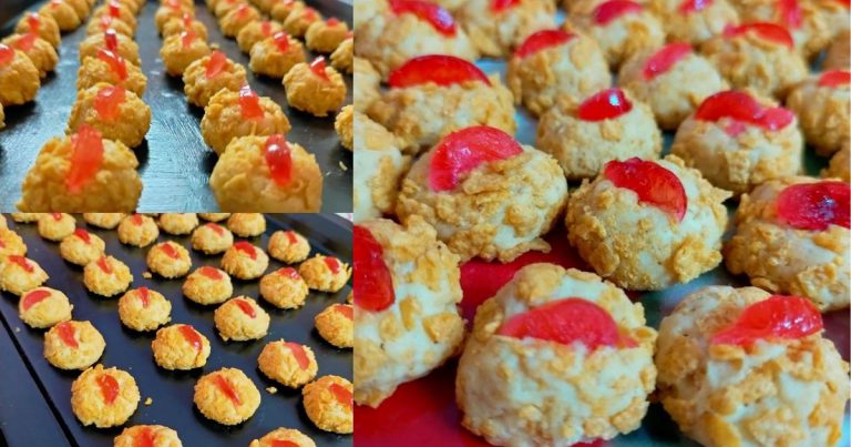 Biskut Cornflakes Wangi, Ranggup & Lemak Berkrim! Resipi Legend, Paling Mudah Buat