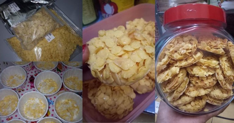 Florentine Cornflake, Gaul & Bakar Je. Tak Renyah Tapi Makannya Susah Nak Berhenti! 