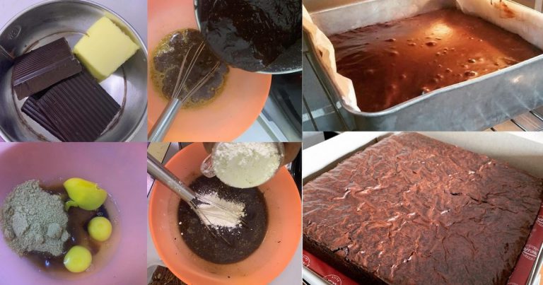Brownies Raya 5 Bahan! Guna Sukatan Cawan, Gerenti Dapat Kedut Atasnya