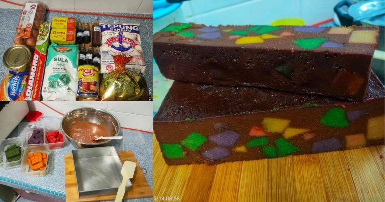 Kek Batu Marmar Kukus, Serius Sedap & Sangat Lembut! Mewah Dengan Rasa Coklat