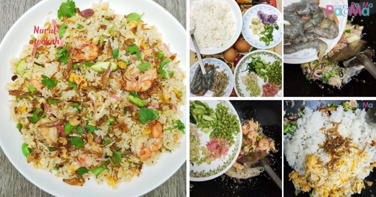 Resipi Nasi Goreng Kerabu Tumis Ringkas, Siap Ada Petai, Sedapnya Makan Panas-Panas!