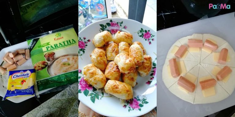 Mudahnya Buat Roti Paratha Sosej Cheese, Hanya Guna 4 Bahan Sahaja Untuk Makan Petang