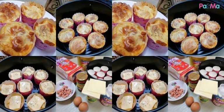 Pizza Cup Guna Roti Keping, Mudah Sangat. Campur Semua Bahan Masuk Je Air Fryer