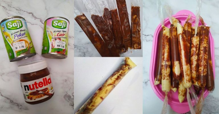 Aiskrim Nutella Homemade 3 Bahan, Mudah & Sedap! Buat Penyejuk Tekak Anak-Anak 