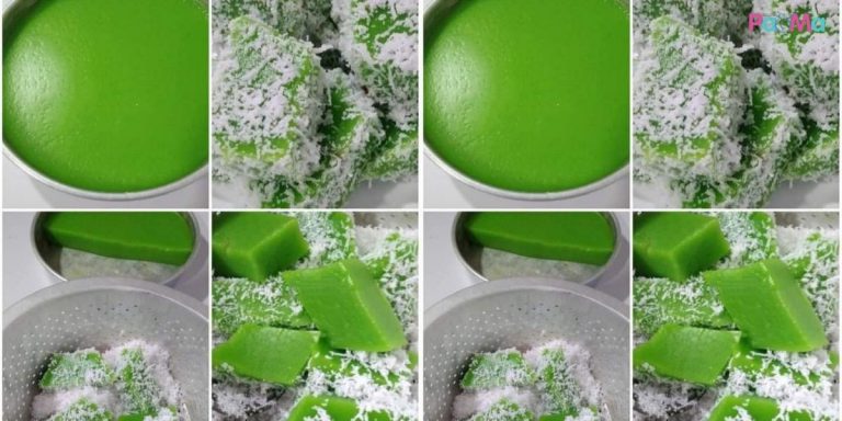 Campurkan Semua Bahan, Kacau & Kukus. Guna Sukatan Cawan, Mudah Sangat Resipi Kuih Kaswi Pandan!