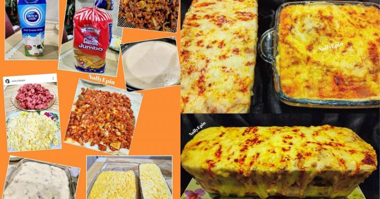 Lasagna Daging Cheese Leleh. Guna Roti Je Pun Boleh. Memang Rasanya Boom!