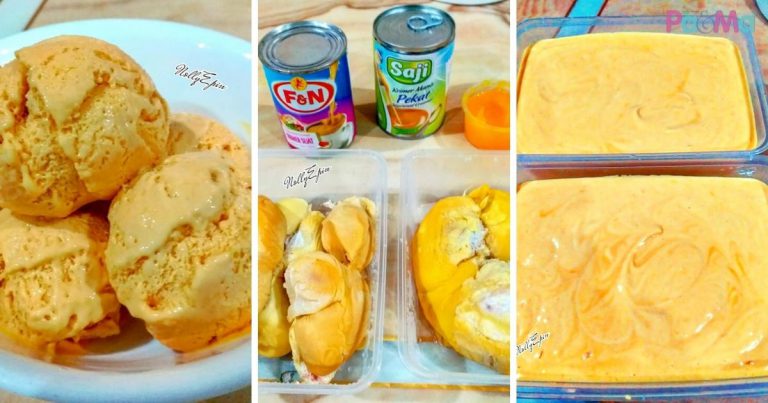 Aiskrim Durian Homemade, Lagi Padu ‘Blend’ Lama-Lama, Nikmatnya Makan Waktu Panas!