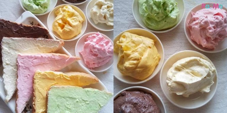 Resipi Mudah Krim Majerin Warna Warni, Tak Lah Anak Bosan Makan Kosong Je