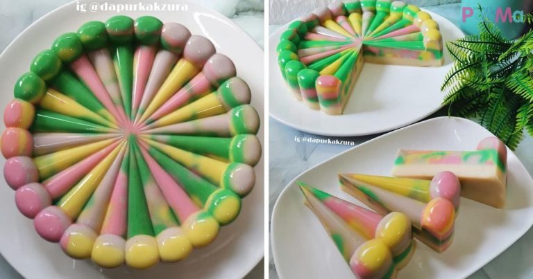 Resipi Puding Roti Pelangi, Campur 2 Jenis Susu Jadi Lagi Sedap, Nak Buat Pun Mudah!