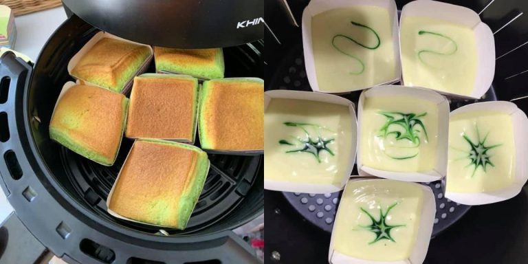 Resipi Muffin Pandan, Bakar Guna Air Fryer Hanya 15 Minit Sahaja. Hasilnya Sangat Lembut Gebu & Sedap!