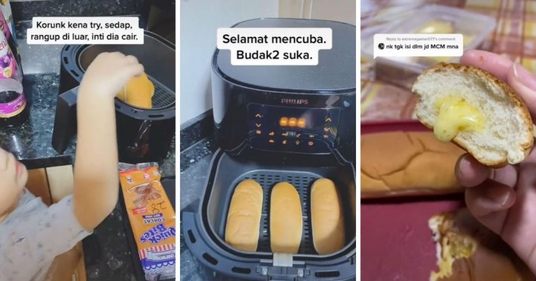 Masuk Air Fryer 3-4 Minit, Roti Jadi Rangup & Inti Meleleh Cair. Makan Pun ‘Layan’!