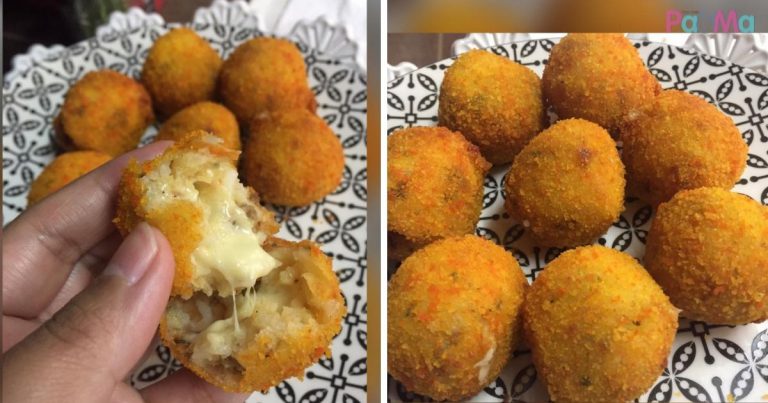 Anak Tak Nak Makan Nasi, Bebola Kentang Nasi & Daging Cheese Ni Lengkap Untuk Anak!
