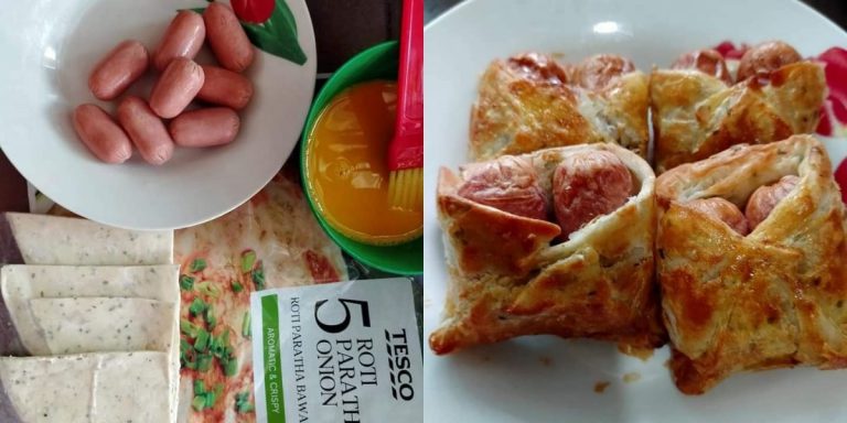 Mini Paratha Onion Sosej Menu simple, Cepat & Sedap! Hanya Guna 3 Bahan Sahaja