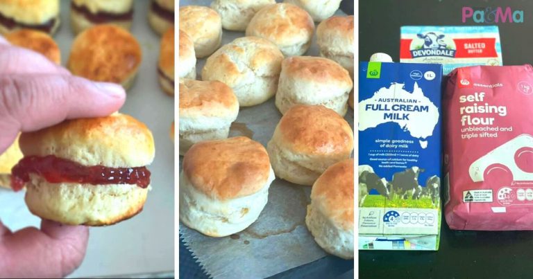 Senangnya Nak Buat Homemade Scone Ni, 3 Bahan Saja, Memang Sedap!