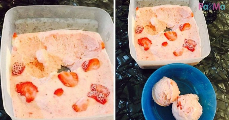 Resipi Aiskrim Pisang Strawberi Tanpa Gula, 4 Bahan Je. Berebut Anak Makan!