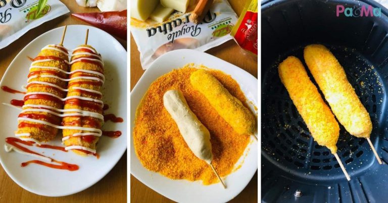 Resepi Corndog Air Fryer Lagi Mudah Guna Roti Paratha, Semudah ABC!