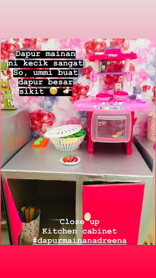 Buat Sama-Sama Anak Lagi Teruja, DIY Dapur Mainan Cara Jimat Tapi Cantik, Superb!