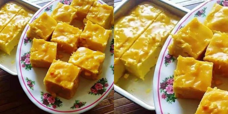 Puding Jagung Kastard, Lemak Berkrim. Makan Sejuk-Sejuk Macam Ais Krim