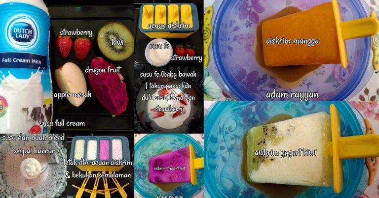 Resepi Aiskrim Buah Sedap & Sihat! Hanya 3 Step Je Buatnya, Anak Mesti Suka