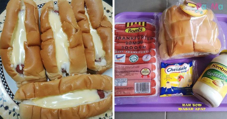 Senangnya Buat Roti Stim Hotdog Cheese Ni, Bahan Simple Tapi Sedap!