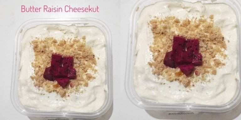 Resepi Butter Raisin Cheesekut Untuk Bayi 8 Bulan. Tak Perlu Bakar, Masukkan Dalam Peti Ais Je