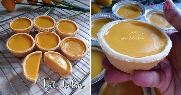 Buat Sendiri Tart Telur Sedap & Gebu, Rangup Di Luar, Lembut Di Dalam!