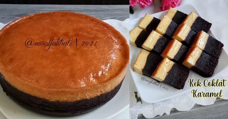 Kek Coklat Karamel Moist Mudah & Gerenti Anak Suka. Makan Sejuk-Sejuk, Sedap!
