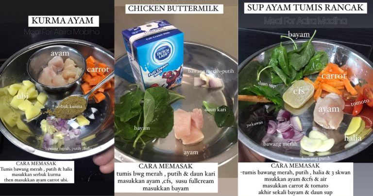 Koleksi Resepi Ayam Untuk Bayi Tanpa Garam & Gula. Anak Tak Jemu Makan!