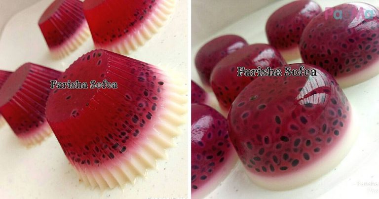 Resipi Puding Sirap Selasih, Lagi Sedap Lapis Susu, Layan Makan Sejuk-Sejuk!