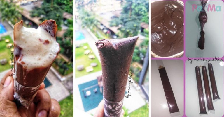 Resipi Aiskrim Ala Magnum Homemade, Blend Saja Campur Coklat, Padu Sungguh!