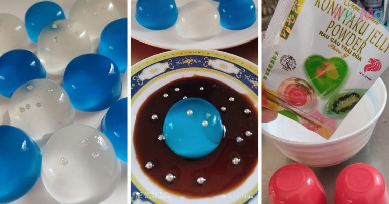 Cara Buat Kuih Rain Drop Versi Lompang, Senangnya Guna Serbuk Agar-Agar!