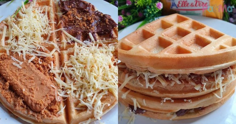 Resipi Waffle Biscoff Nutella, Campur Tiga Jenis Susu, Rangup Tapi Gebu!